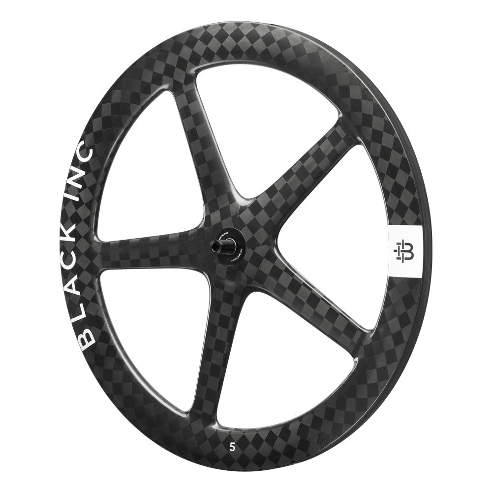 Black Inc FIVE Track Front Wheel - Solid Carbon Spoke