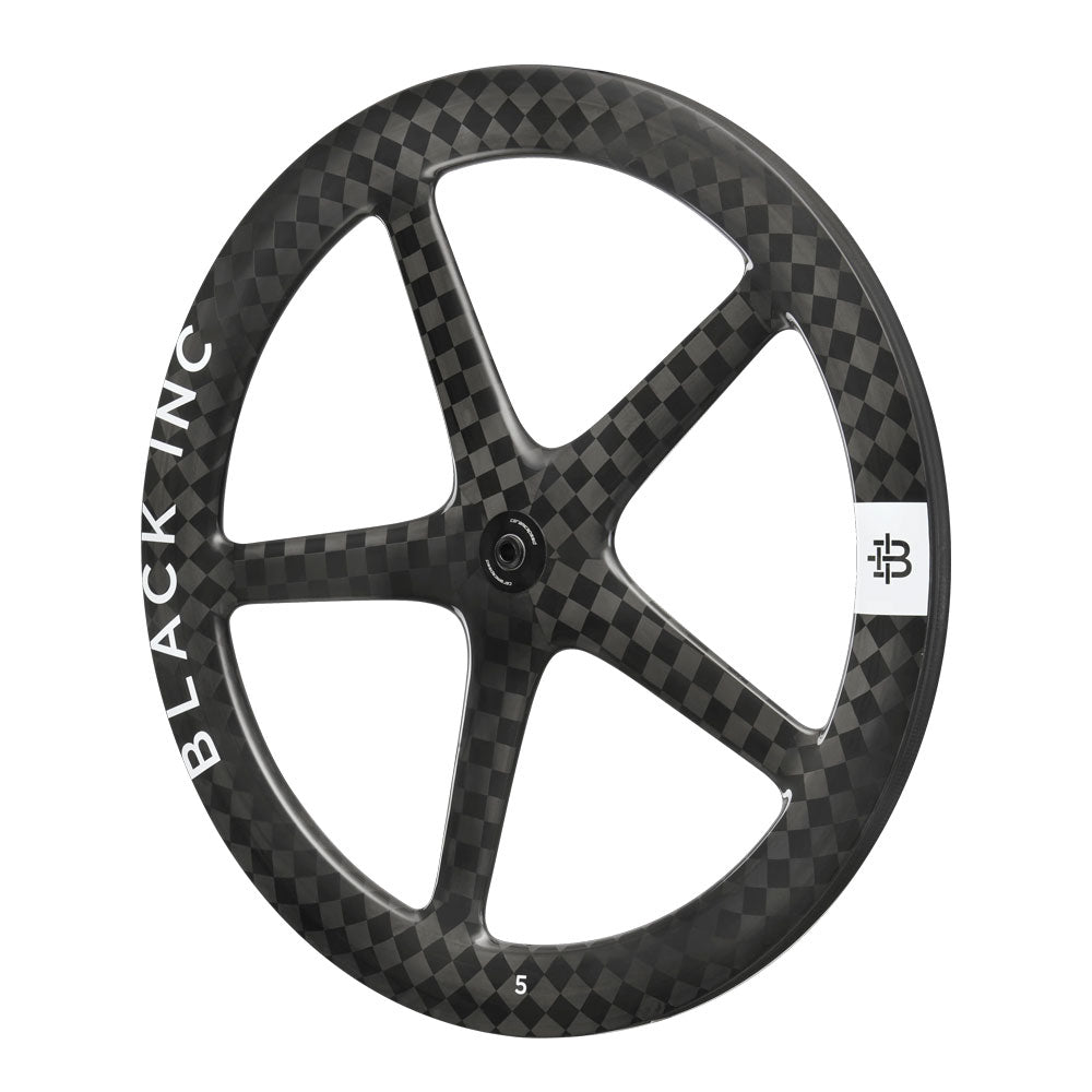 Black Inc FIVE Track Front Wheel - Solid Carbon Spoke