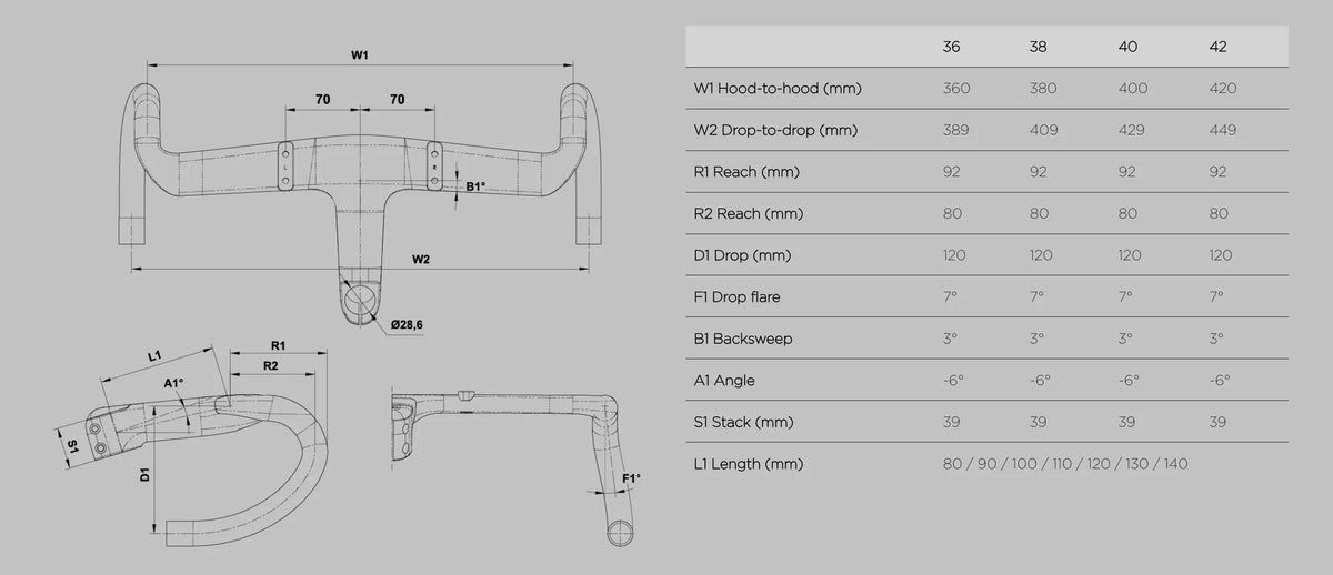 Black Inc Integrated Aero Barstem with Extensions AB03