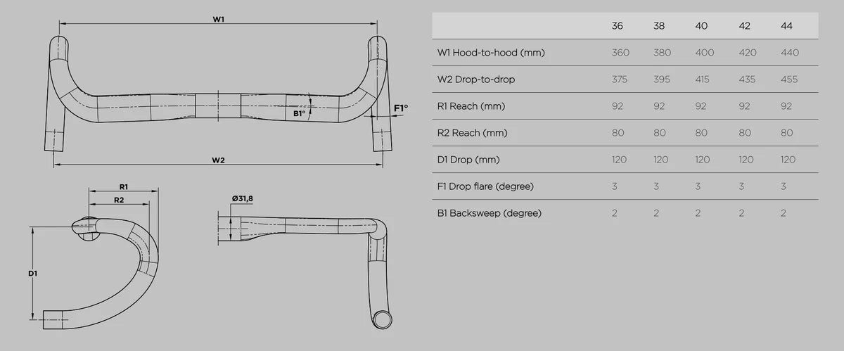 Black Inc Road Handlebar - Carbon Drop Bar
