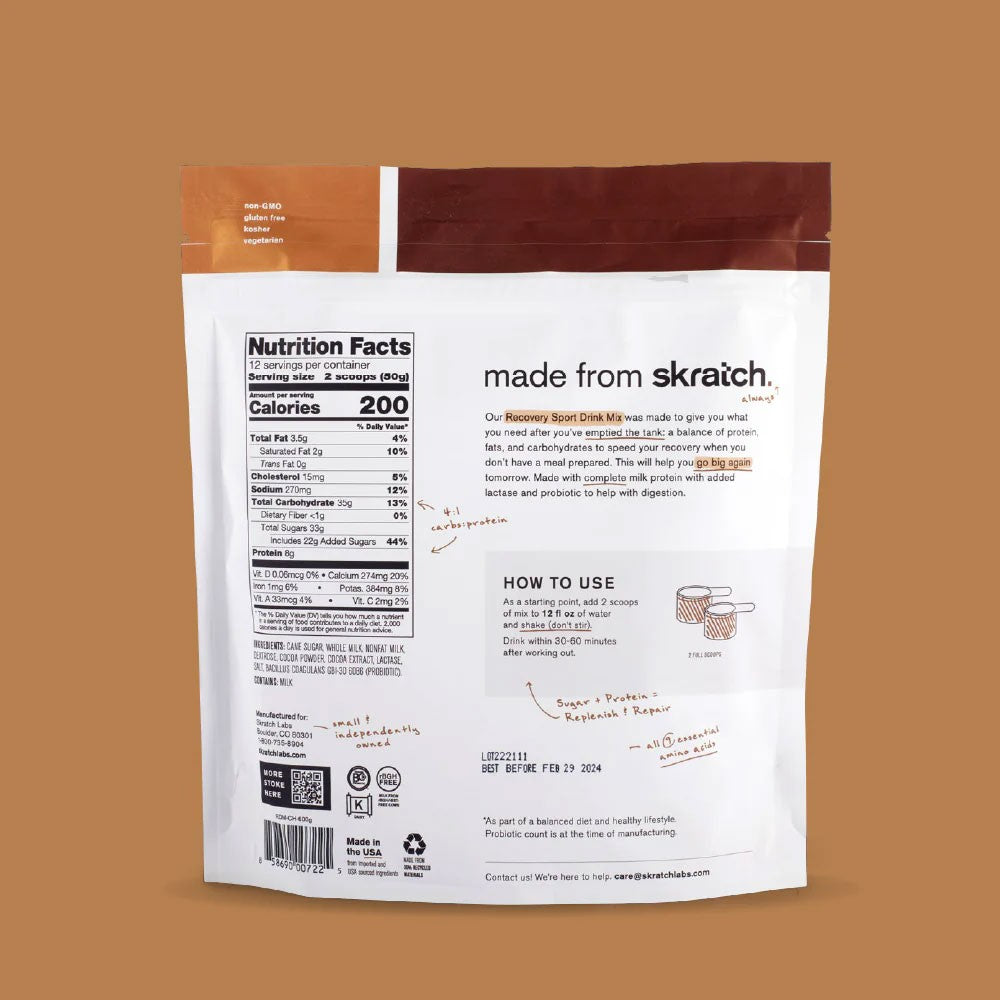 Skratch Labs Recovery Sport Drink Mix Resealable Bag - 12 Serving