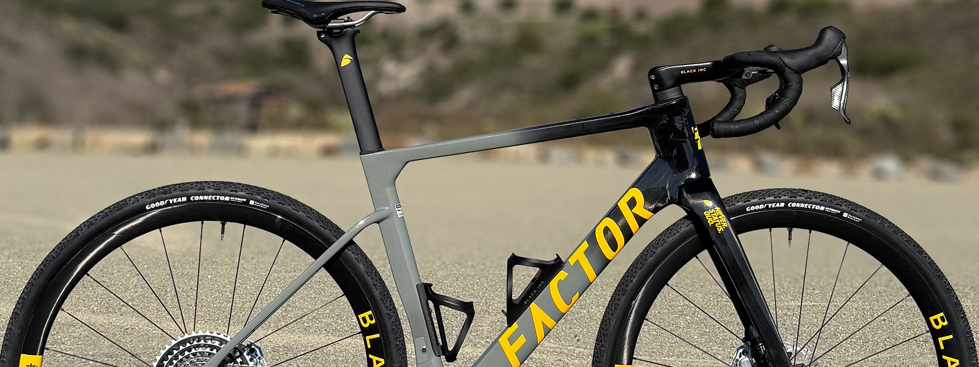 Factor Ostro Gravel SRAM Red 13 AXS Black Inc 34 Gravel Bike at twohubs.com