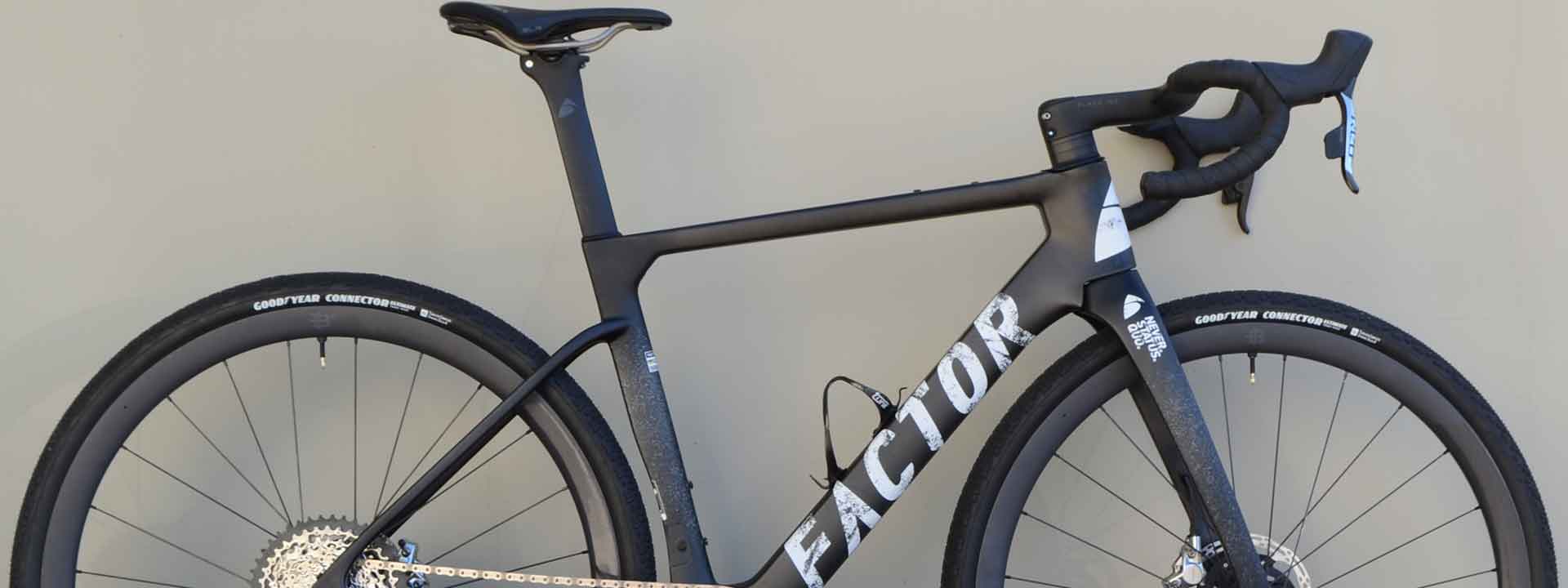 Factor Ostro Gravel SRAM Red AXS Black Inc ThrityFour Gravel Bike at twohubs.com