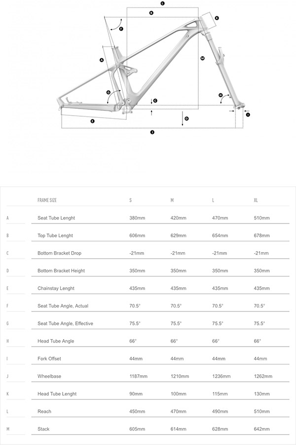 Mondraker Foxy XR 29 Geometry