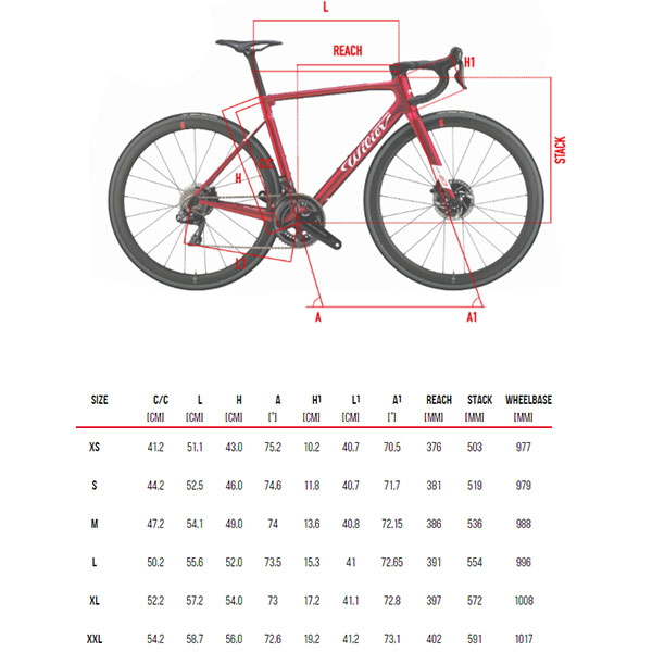 Wilier bike sizing deals